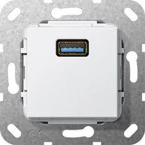 GIRA 568203. Buchsen-Typ: USB. Produktfarbe: Weiß (568203)