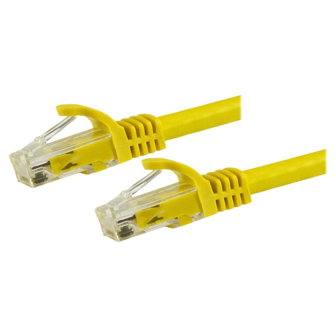StarTech.com 7m CAT6 Ethernet Cable, 10 Gigabit Snagless RJ45 650MHz 100W PoE Patch Cord, CAT 6 10GbE UTP Network Cable w/Strain Relief, Yellow, Wiring is UL Certified/TIA - Category 6 - 24AWG (N6PATC7MYL) - Cordon de raccordement - RJ-45 (M)...