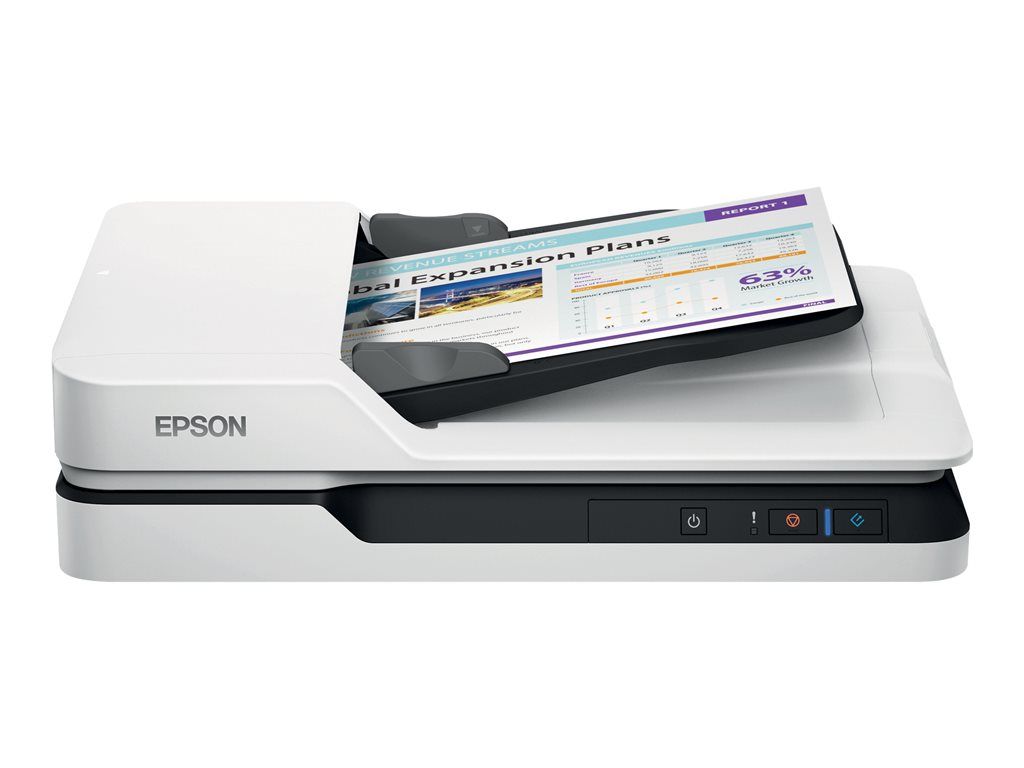 Epson WorkForce DS-1630 - Scanner de documents - Recto-verso - A4 - 1200 dpi x 1200 dpi - jusqu'à 25 ppm (mono) / jusqu'à 25 ppm (couleur) - Chargeur automatique de documents (50 feuilles) - jusqu'à 1500 pages par jour - USB 3.0