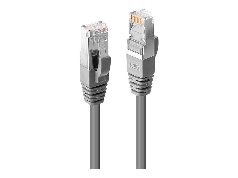 Lindy - Cordon de raccordement - RJ-45 (M) pour RJ-45 (M) - 30 m - SFTP, PiMF - CAT 6 - sans halogène, moulé, sans crochet, bloqué - gris