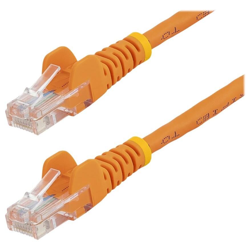 StarTech.com Câble réseau Cat5e UTP sans crochet - 7 m Orange - Cordon Ethernet RJ45 anti-accroc - Câble patch - Cordon de raccordement - RJ-45 (M) pour RJ-45 (M) - 7 m - UTP - CAT 5e - sans crochet - orange