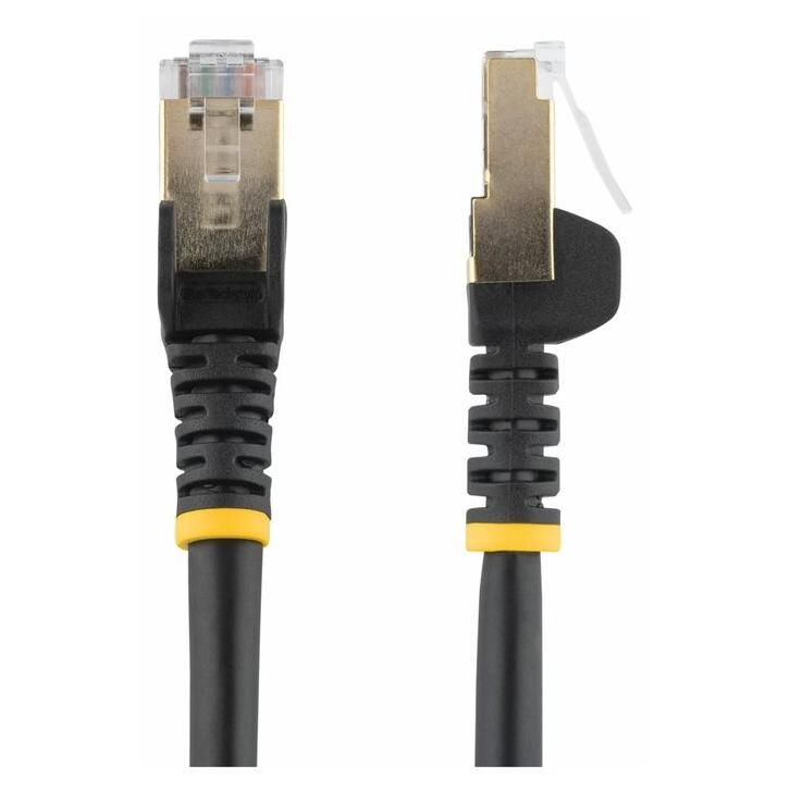 StarTech.com 2m CAT6A Ethernet Cable, 10 Gigabit Shielded Snagless RJ45 100W PoE Patch Cord, CAT 6A 10GbE STP Network Cable w/Strain Relief, Black, UL Certified Wiring/TIA - Category 6A - 26AWG (6ASPAT2MBK) - Cordon de raccordement - RJ-45 (M)...