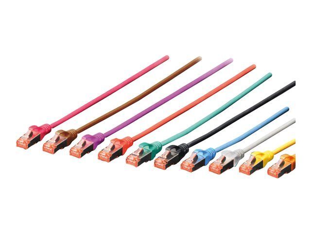 DIGITUS - Cordon de raccordement - RJ-45 (M) pour RJ-45 (M) - 50 cm - SFTP - CAT 6 - sans halogène - gris
