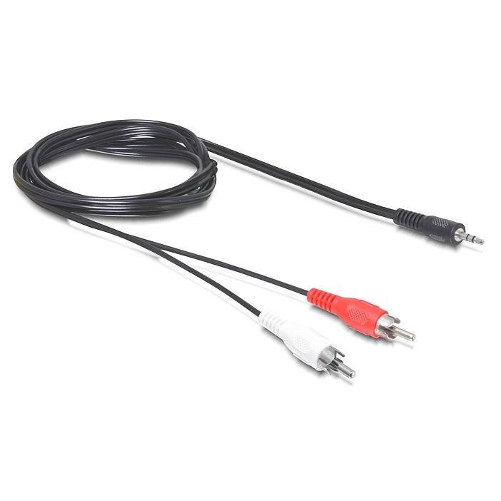 Delock - Câble audio - mini-phone stereo 3.5 mm mâle pour mini-phone stereo 3.5 mm mâle - 5 m - noir