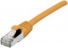 deXlan - Cordon de raccordement - RJ-45 (M) pour RJ-45 (M) - 7.5 m - SFTP - CAT 6a - sans halogène, sans crochet - orange