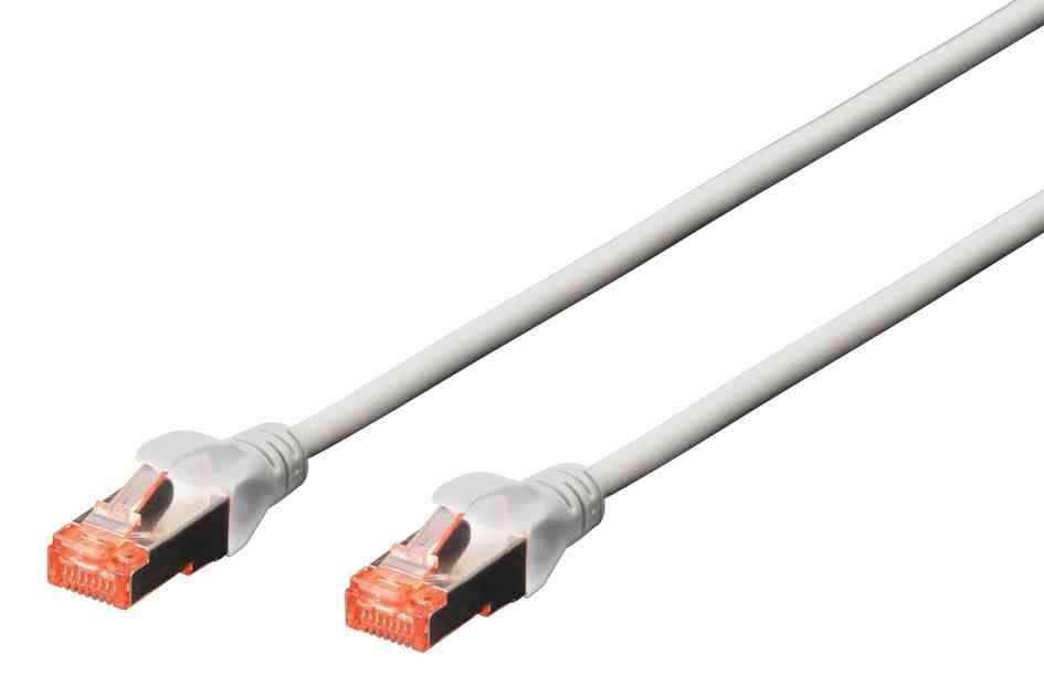 DIGITUS Premium - Cordon de raccordement - RJ-45 (M) pour RJ-45 (M) - 7 m - FTP - CAT 6 - démarré, sans crochet - gris