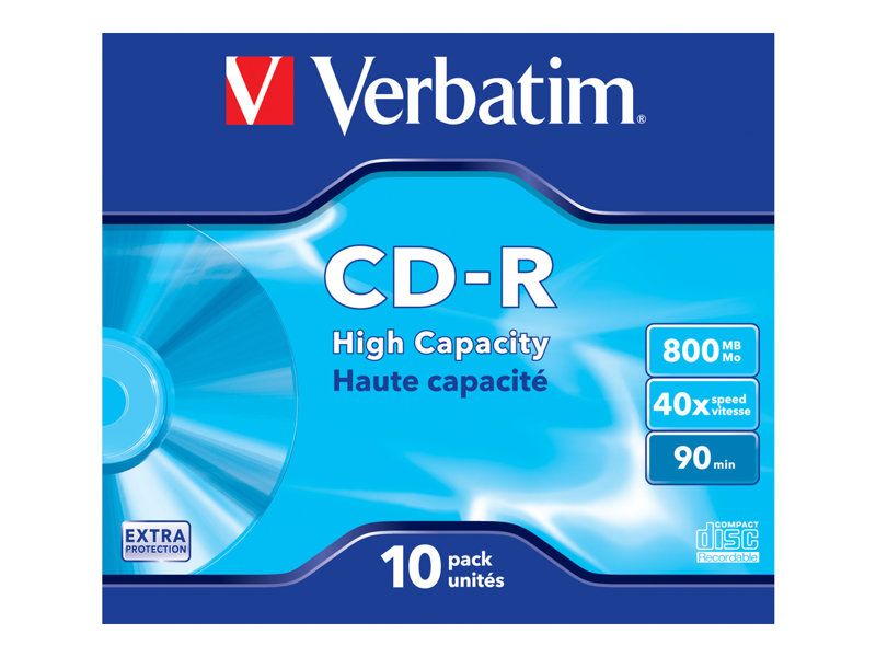 Verbatim DataLife - 10 x CD-R - 800 Mo (90 min) - boîtier CD