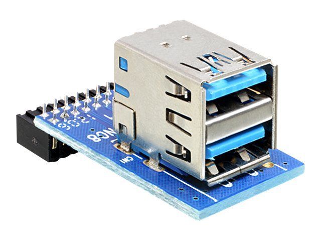 Delock USB 3.0 Pin Header - Adaptateur interne vers externe USB - tête 19 broches USB 3.0 (F) pour USB type A (F)