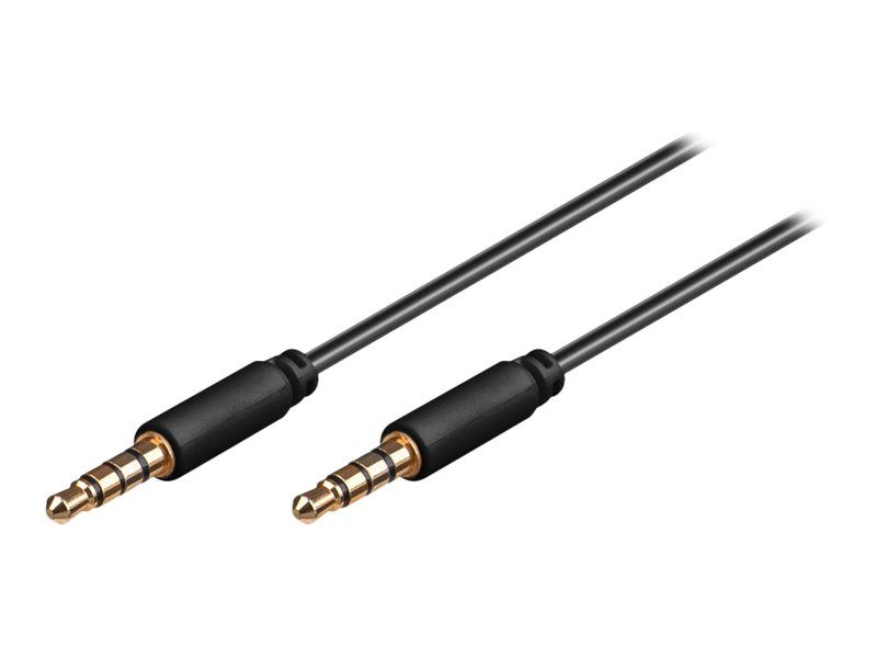 goobay AVK 182-0150 mini - Câble audio - mini jack 4 pôles mâle pour mini jack 4 pôles mâle - 1.5 m - noir