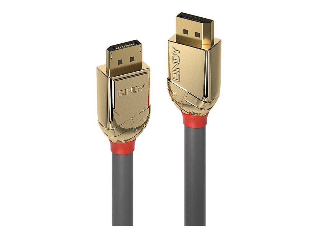 Lindy Gold - Câble DisplayPort - DisplayPort (M) pour DisplayPort (M) - DisplayPort 1.2 - 1 m - support 4K - gris