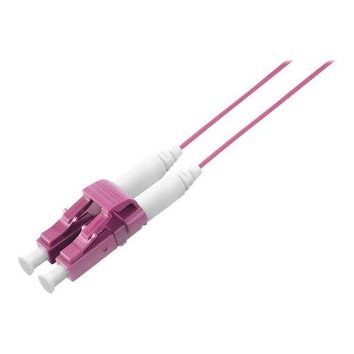 Digitus Professional LC Multi-Mode Fiber Optic Cable, 1m, Duplex, OM4, 50/125 Microns, Halogen-Free, Violet Purple