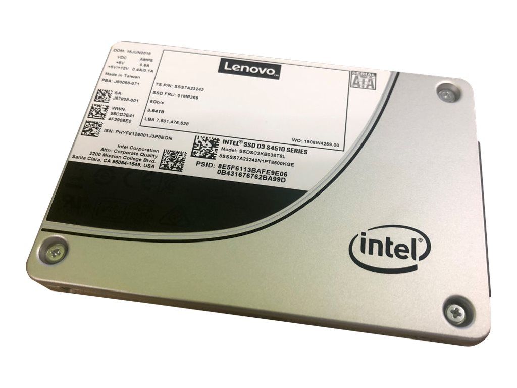 Intel S4510 Entry - SSD - chiffré - 240 Go - échangeable à chaud - 3.5" - SATA 6Gb/s - AES 256 bits - pour ThinkAgile VX5575 Integrated System; VX7575 Integrated System; VX7576 Certified Node