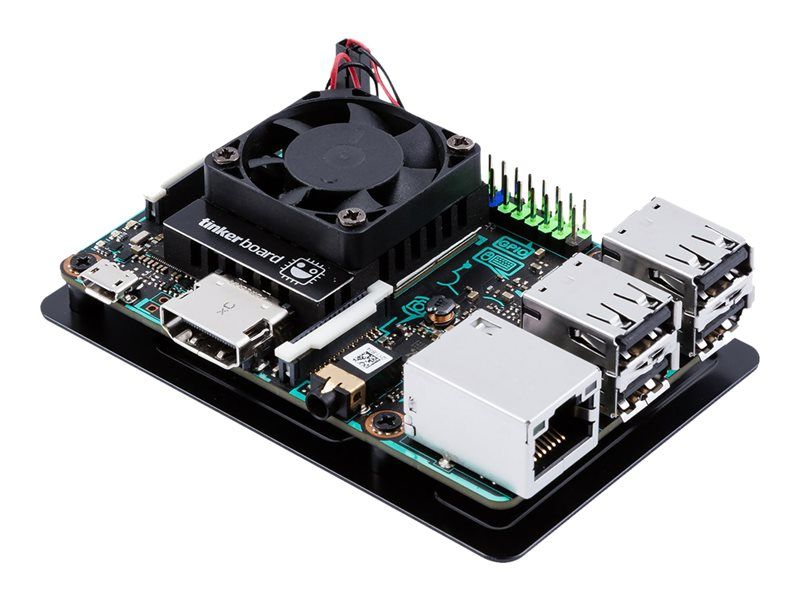ASUS Open Case DIY Kit - Refroidisseur de processeur - aluminium - noir - pour ASUS Tinker Board, Tinker Board S