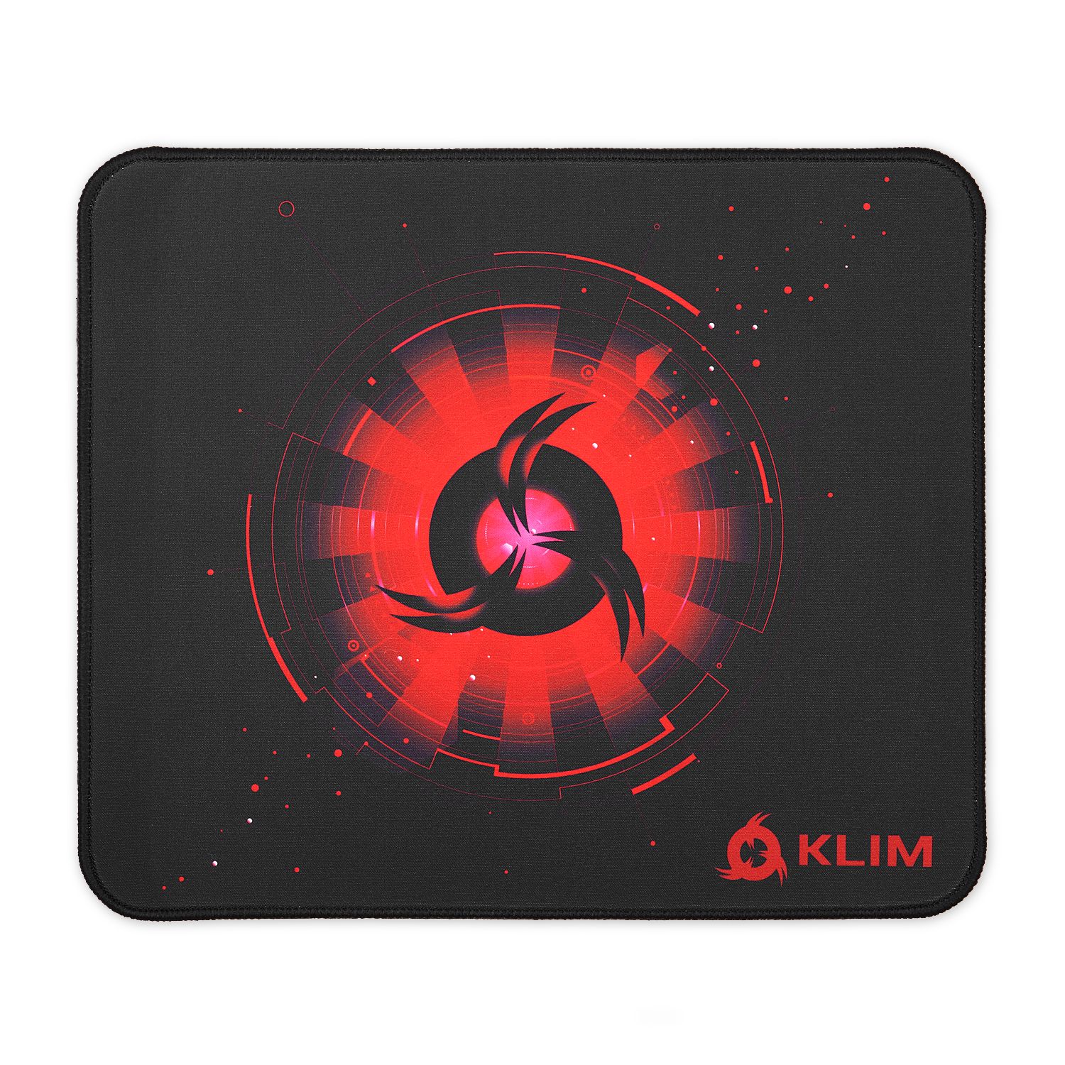 KLIM Tapis de Souris Medium - Surface Étendue (M) - Grand Tapis de Souris pour Gamer - Base en Caoutchouc Antidérapant - Surface Texturée Haute Précision - 320 x 270 x 4 mm - Rouge