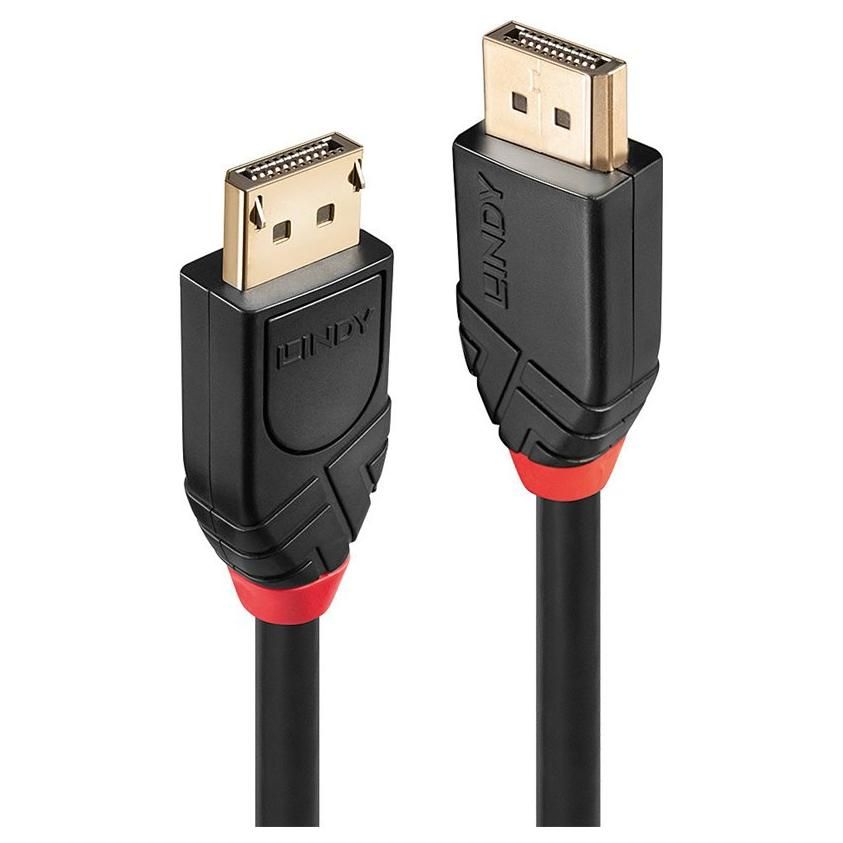 Lindy - Câble DisplayPort - DisplayPort (M) pour DisplayPort (M) - DisplayPort 1.2 - 15 m - rond, support 4K, actif - noir