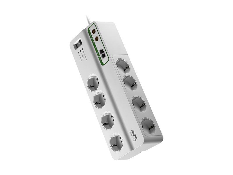 APC SurgeArrest Performance - Protection contre les surtensions - CA 230 V - 2300 watt - connecteurs de sortie : 8 - Italie - blanc