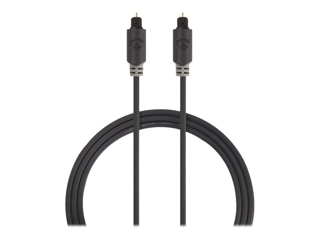Nedis - Câble audio numérique (optique) - TOSLINK mâle pour TOSLINK mâle - 3 m - anthracite - rond