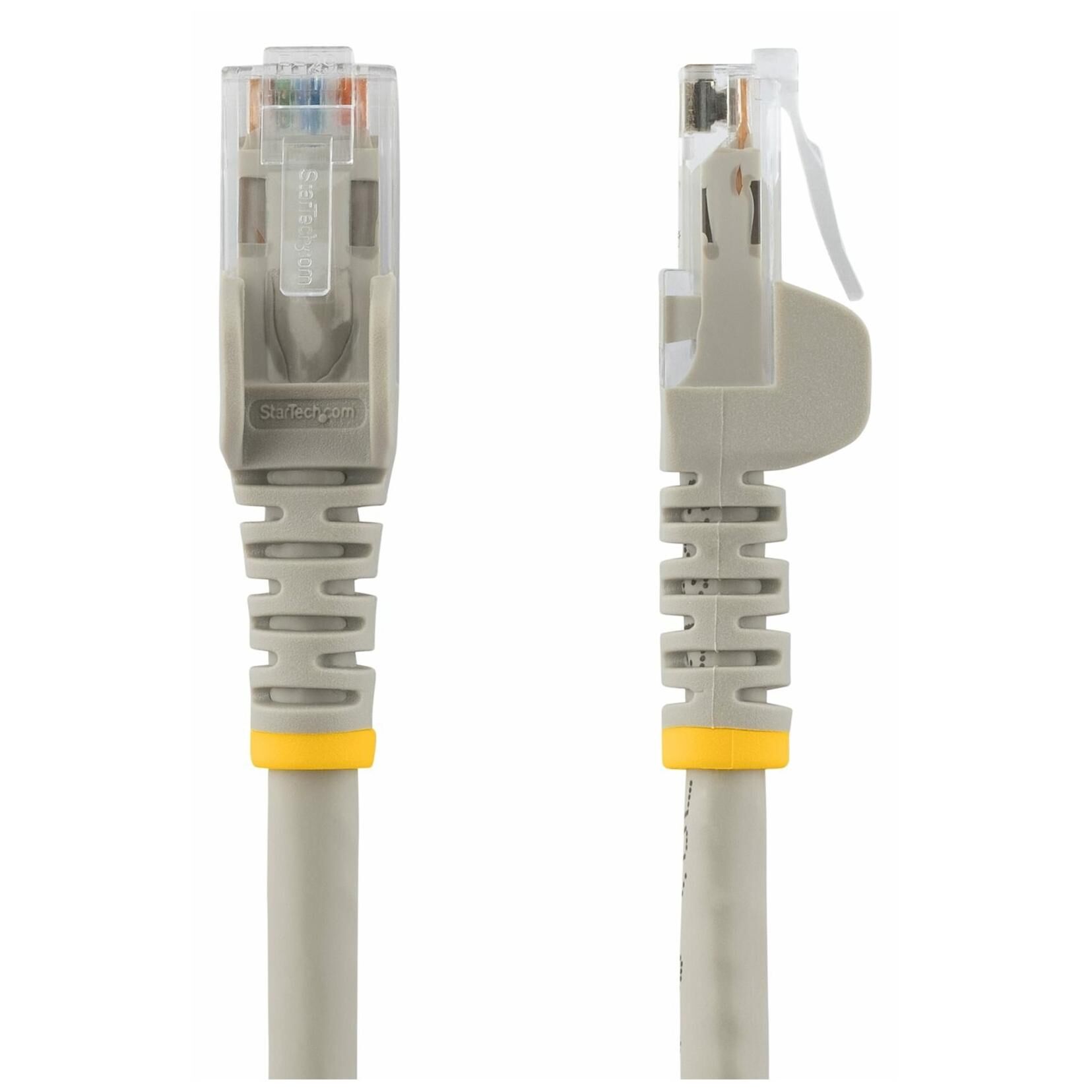 StarTech.com 7.5m CAT6 Ethernet Cable, 10 Gigabit Snagless RJ45 650MHz 100W PoE Patch Cord, CAT 6 10GbE UTP Network Cable w/Strain Relief, Grey, Wiring is UL Certified/TIA - Category 6 - 24AWG (N6PATC750CMGR) - Cordon de raccordement - RJ-45 (M)...