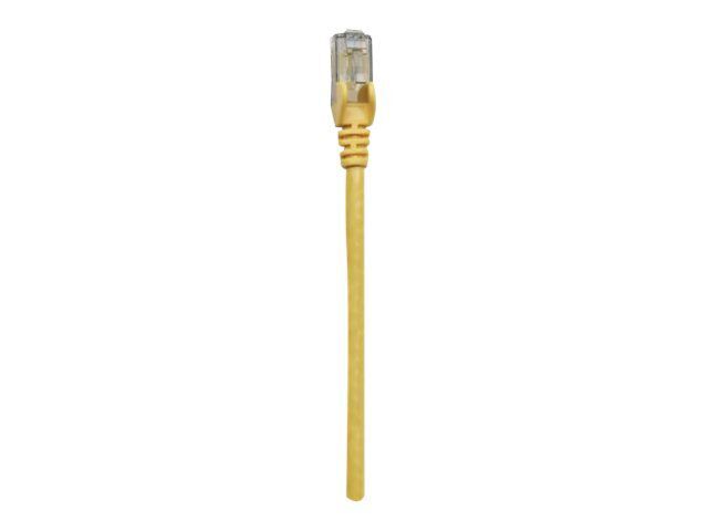 Intellinet Network Patch Cable, Cat6, 0.5m, Yellow, CCA, U/UTP, PVC, RJ45, Gold Plated Contacts, Snagless, Booted, Lifetime Warranty, Polybag - Cordon de raccordement - RJ-45 (M) pour RJ-45 (M) - UTP - CAT 6 - moulé, sans crochet - jaune