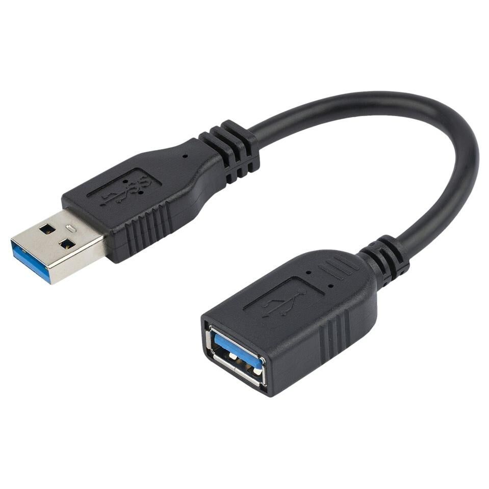 StarTech.com Câble d'extension USB 3.0 de 15cm - Rallonge / Prolongateur USB A vers A - Répéteur USB 3.0 - M/F - Noir - Rallonge de câble USB - USB type A (F) pour USB type A (M) - USB 3.0 - 15.2 cm - moulé - noir - pour P/N: 35FCREADBU3...