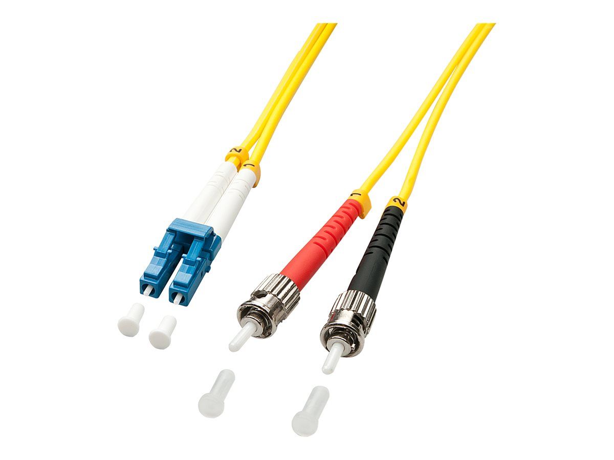 Lindy - Cordon de raccordement - mode unique ST (M) pour mode unique LC (M) - 1 m - 1 m - fibre optique - duplex - 9 / 125 micromètres - OS2 - sans halogène