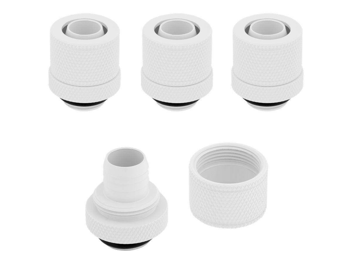 CORSAIR Hydro X Series XF Compression Fitting - Raccord pour système de refroidissement par liquide - blanc (pack de 4)