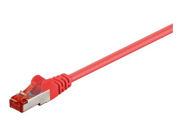 goobay - Câble réseau - RJ-45 (M) pour RJ-45 (M) - 50 cm - SFTP, PiMF - CAT 6 - moulé, sans crochet - rouge