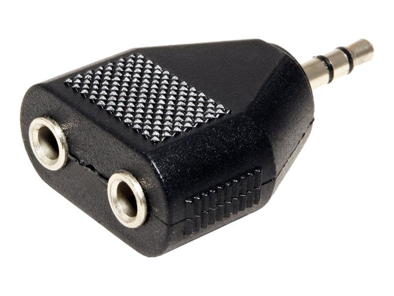Rotronic VALUE - Répartiteur audio - mini-phone stereo 3.5 mm femelle pour mini-phone stereo 3.5 mm mâle - noir