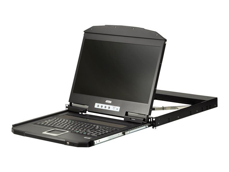 ATEN CL3100NX - Console KVM - USB - 18.5" - rack-montable - 1366 x 768 @ 60 Hz - 250 cd/m² - 1000:1 - 5 ms - VGA, USB - noir - 1U