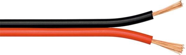 goobay - Câble pour haut-parleur en vrac - 0.5 mm² - 50 m - rouge/noir
