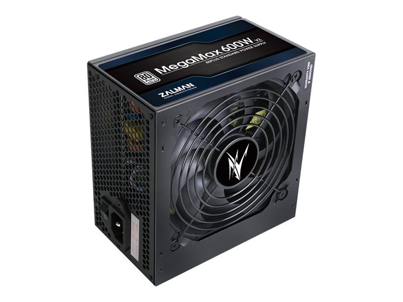 ZALMAN MegaMax ZM600-TXIIv2 - Alimentation électrique (interne) - ATX12V 2.31 - 80 PLUS - CA 200-240 V - 600 Watt - PFC active