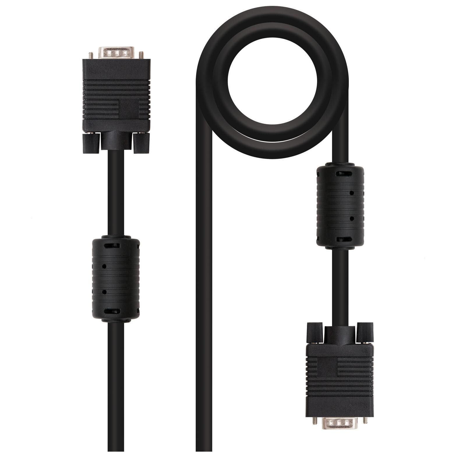 Nanocable 10.15.0102 câble VGA 1,8 m VGA (D-Sub) Noir