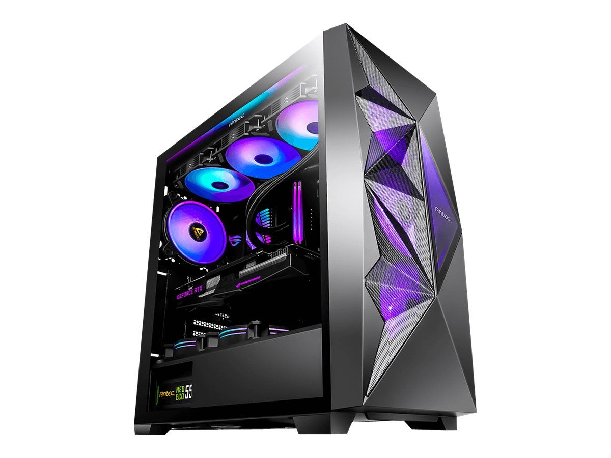 Antec Dark League DF800 FLUX - Mid tower - ATX - panneau latéral fenêtré (verre trempé) - pas d'alimentation - USB/Audio