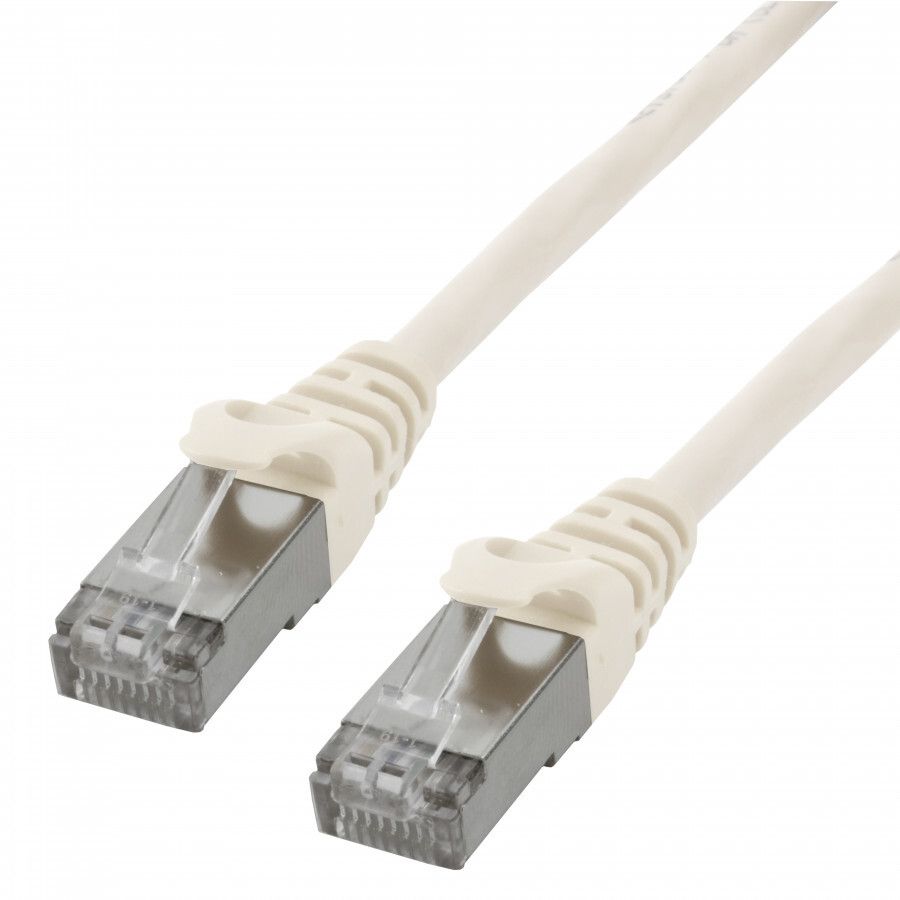 MCL - Câble réseau - RJ-45 (M) pour RJ-45 (M) - 1.5 m - S/FTP - CAT 6a - sans halogène, sans crochet - blanc