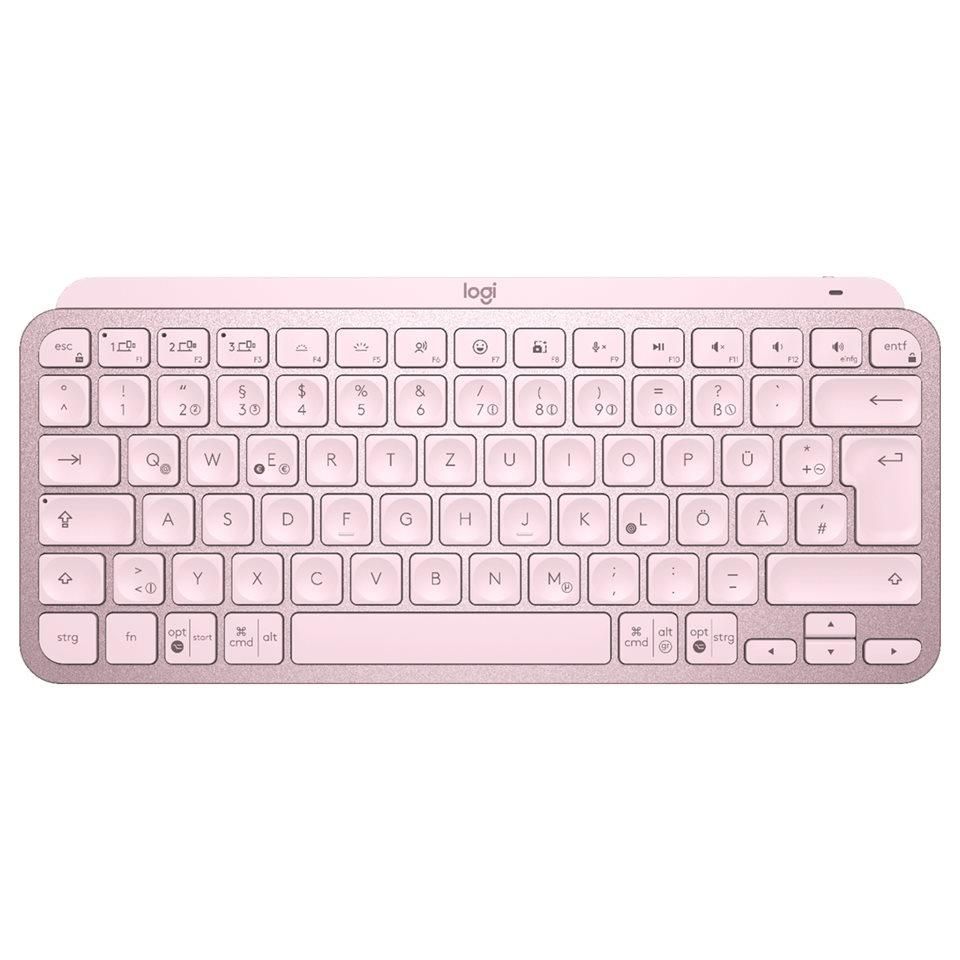 Logitech MX Keys Mini - Clavier rétroéclairé Bluetooth QWERTZ Allemand - rose