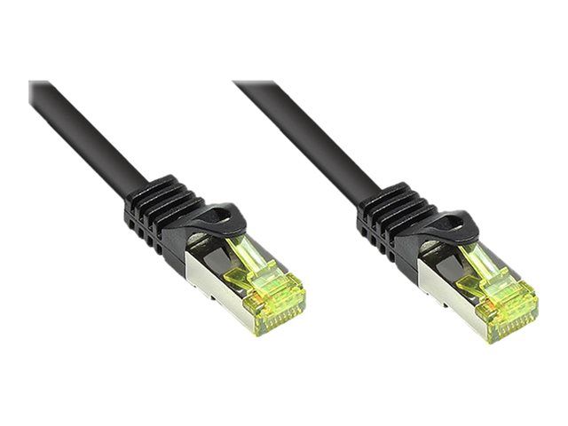 Good Connections RNS - Cordon de raccordement - RJ-45 (M) pour RJ-45 (M) - 50 cm - SFTP, PiMF - CAT 7 - sans halogène, moulé, sans crochet - noir