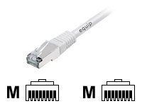 equip - Cordon de raccordement - RJ-45 (M) pour RJ-45 (M) - 10 m - Paire torsadée blindée (SSTP) - CAT 6a - moulé - blanc
