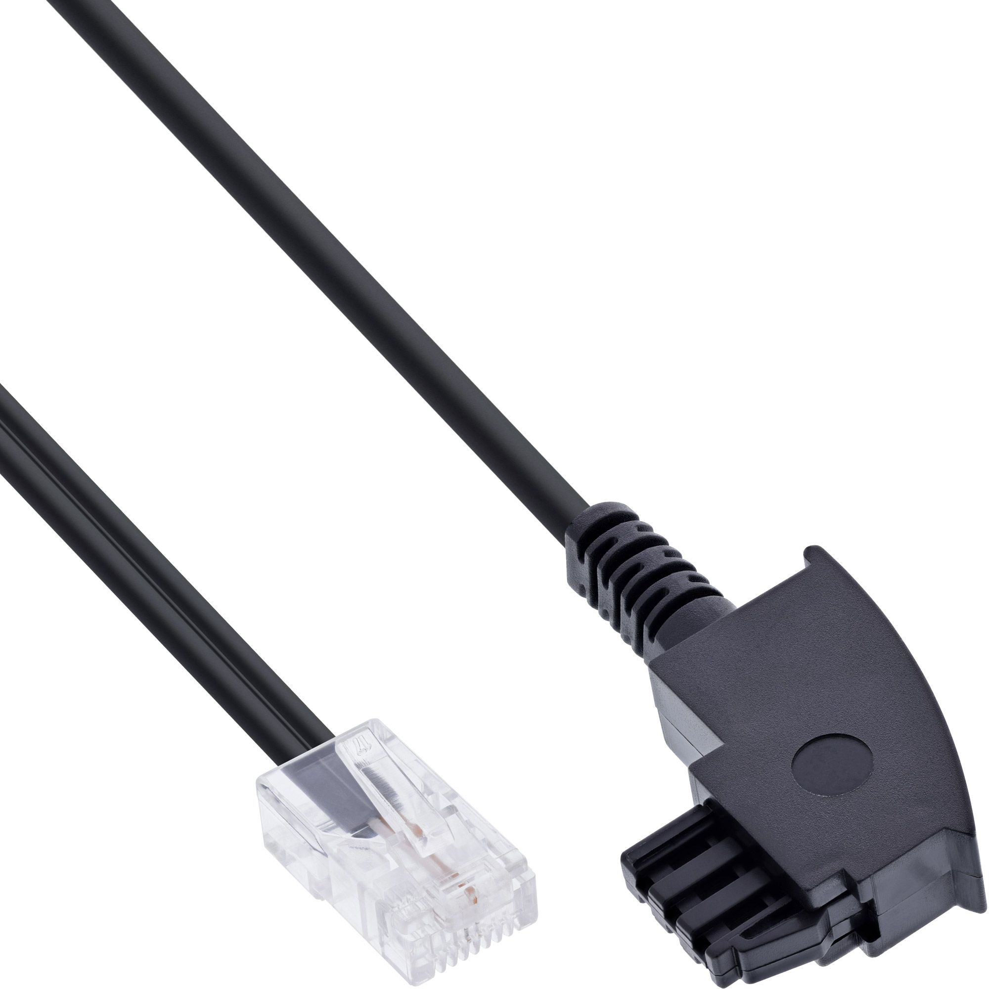 InLine 18515 câble de téléphone 15 m Noir