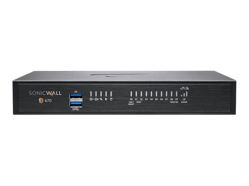 SonicWall TZ670 - High Availability - dispositif de sécurité - 10GbE - bureau