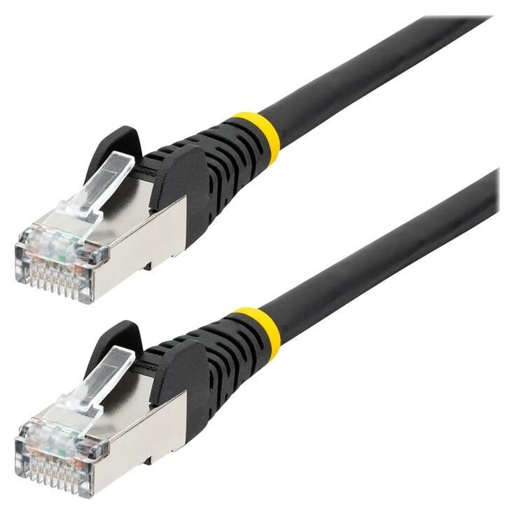 StarTech.com Câble Ethernet CAT6a 1m - LSZH, 10 GbE 100W PoE S/FTP - Cordon de raccordement - RJ-45 (M) pour RJ-45 (M) - 1 m - S/FTP - CAT 6a - IEEE 802.3bt - sans halogène, moulé, sans crochet, bloqué - noir