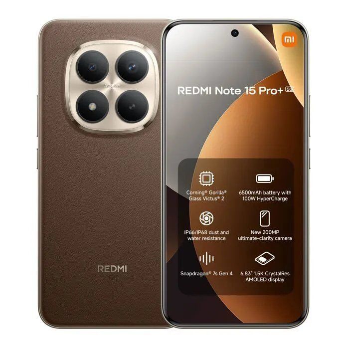 Smartphone - Xiaomi Redmi Note 15 Pro+ 5G - 8+256 Go - 200 MP - 6500 mAh
