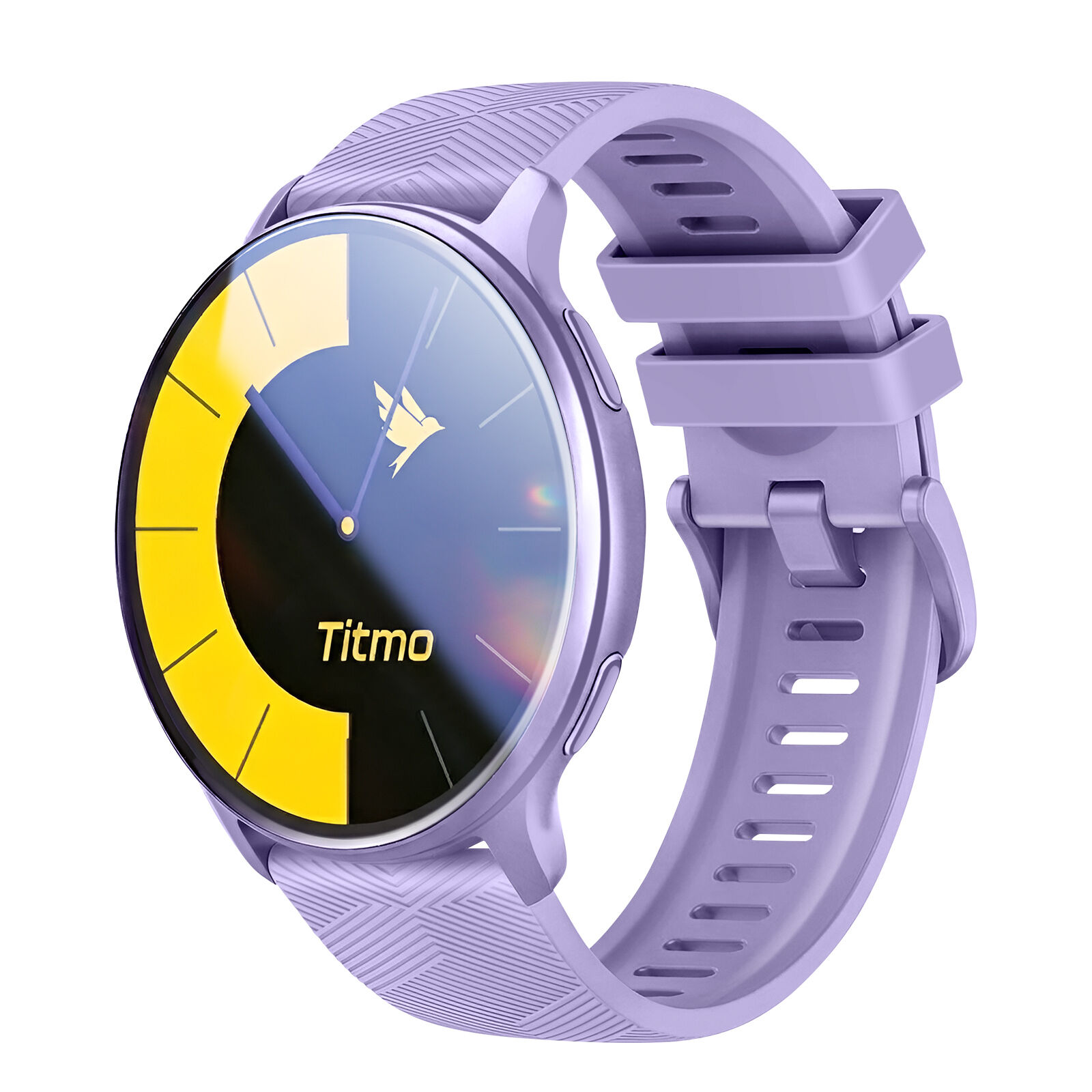 Montre Connectée GPS AMOLED Sport Suivi Santé et Appels IP68 Titmo Violet clair