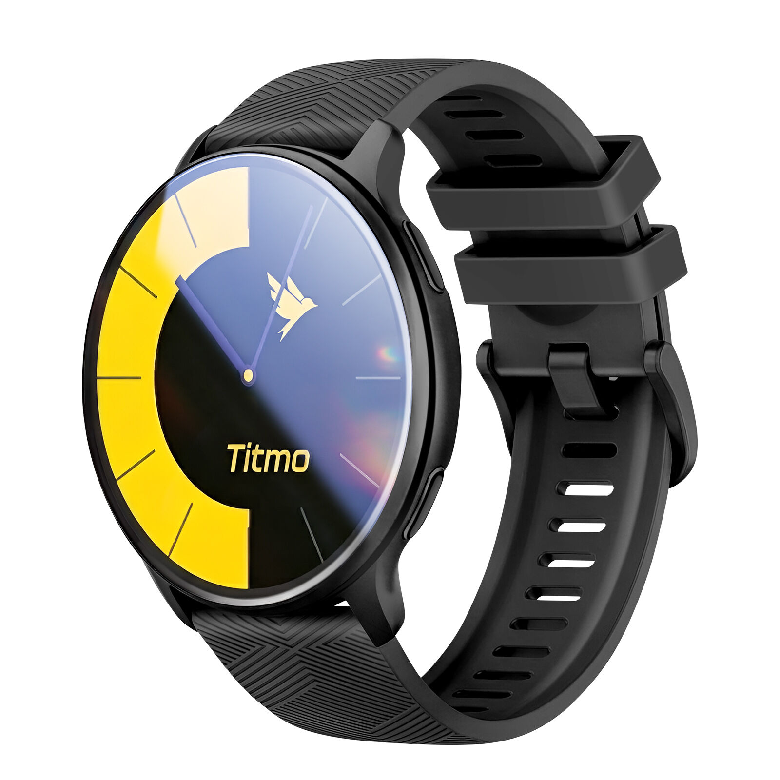 Montre Connectée GPS AMOLED Sport Suivi Santé et Appels IP68 Titmo Noir