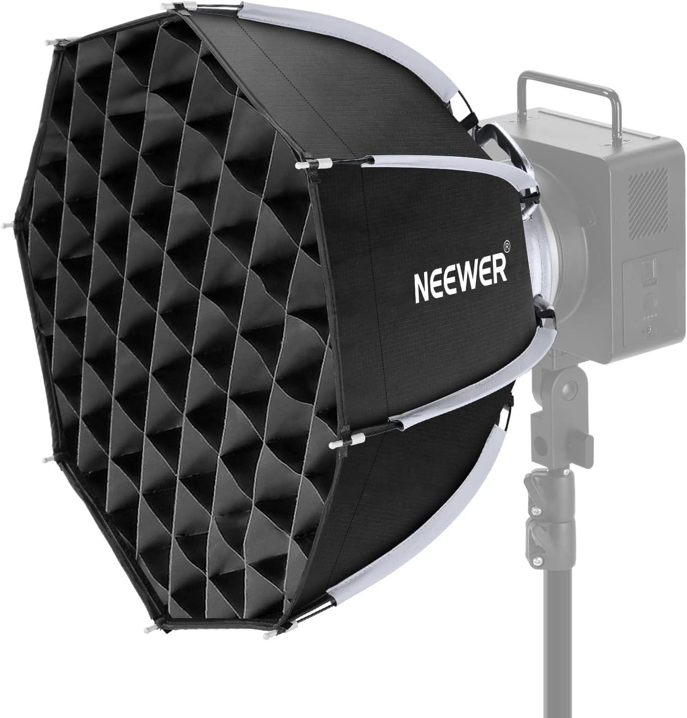NEEWER BASICS Softbox parabolique avec NEEWER monture(non Bowens), kit boîte à lumière octogonale à dégagement rapide 17,7"", pour éclairage de studio vidéo MS60C MS60B MS150B MS150C, NS62P