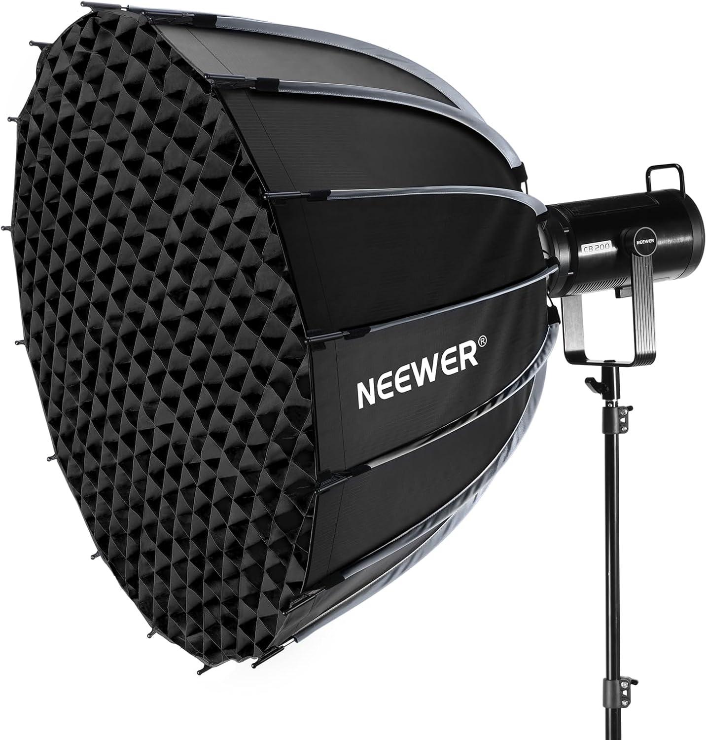 NEEWER Kit Softbox Parabolique, 35,4 pouces, Monture Bowens, avec Diffuseurs de Lumière pour Studio Photo, Vidéo, Streaming, éclairage, Compatible avec Aputure 120d Compatible avec Godox SL60w, NS72P
