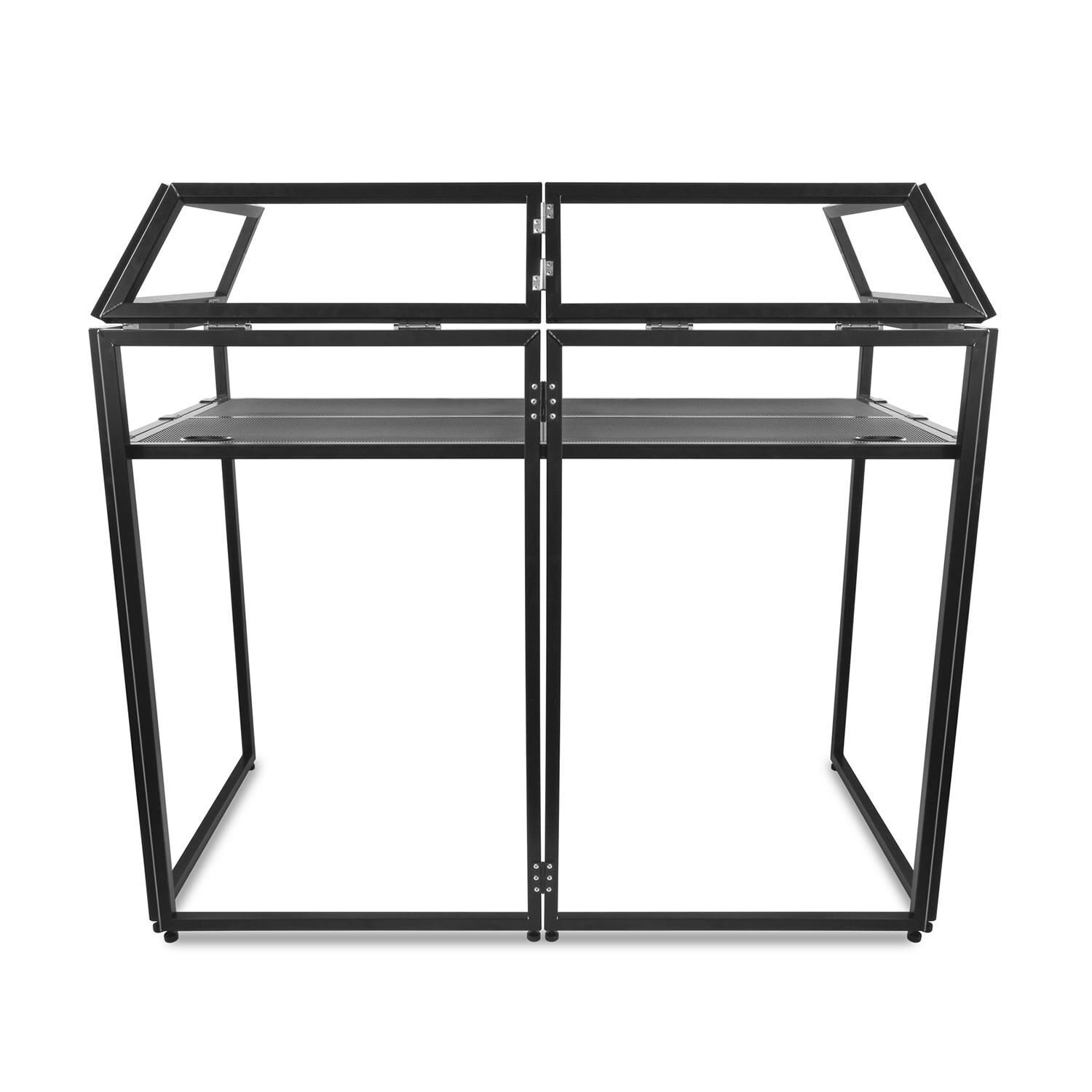 Vonyx DB3 Pro DJ Booth System Rack DJ universel pliable avec sacs de transports et protections lycra - parois personnalisables - charge max : 25kg