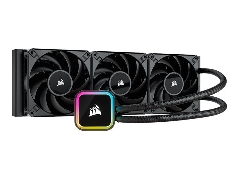 CORSAIR iCUE H150i RGB ELITE - Système de refroidissement liquide de processeur - Taille de radiateur : 360 mm - (pour : AM4, sTRX4, LGA1155, LGA1150, LGA1151, LGA1156, LGA2011, LGA2066, LGA1200...