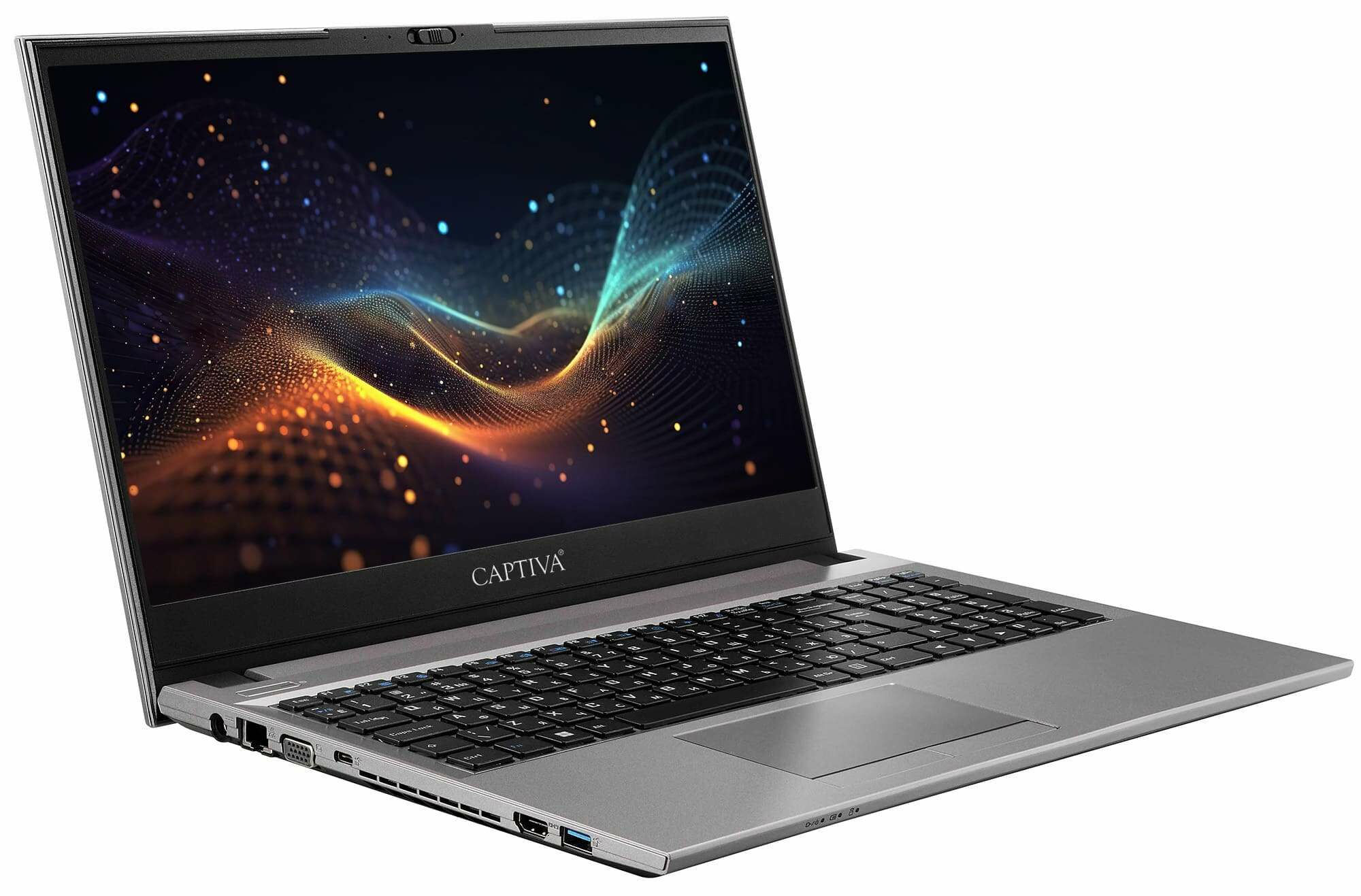 CAPTIVA Power Starter I81-272 Intel Core i7 i7-1255U Ordinateur portable 15.6" Full HD 8 Go DDR4-SDRAM 250 Go SSD Wi-Fi 6 (802.11ax) Allemand Argent