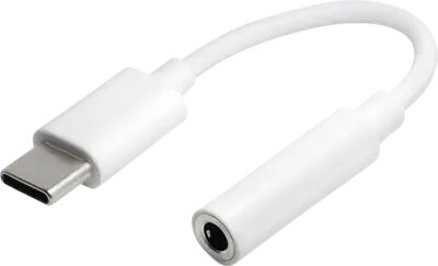 Transmedia MA 10L câble audio 3,5mm USB Type-C Blanc