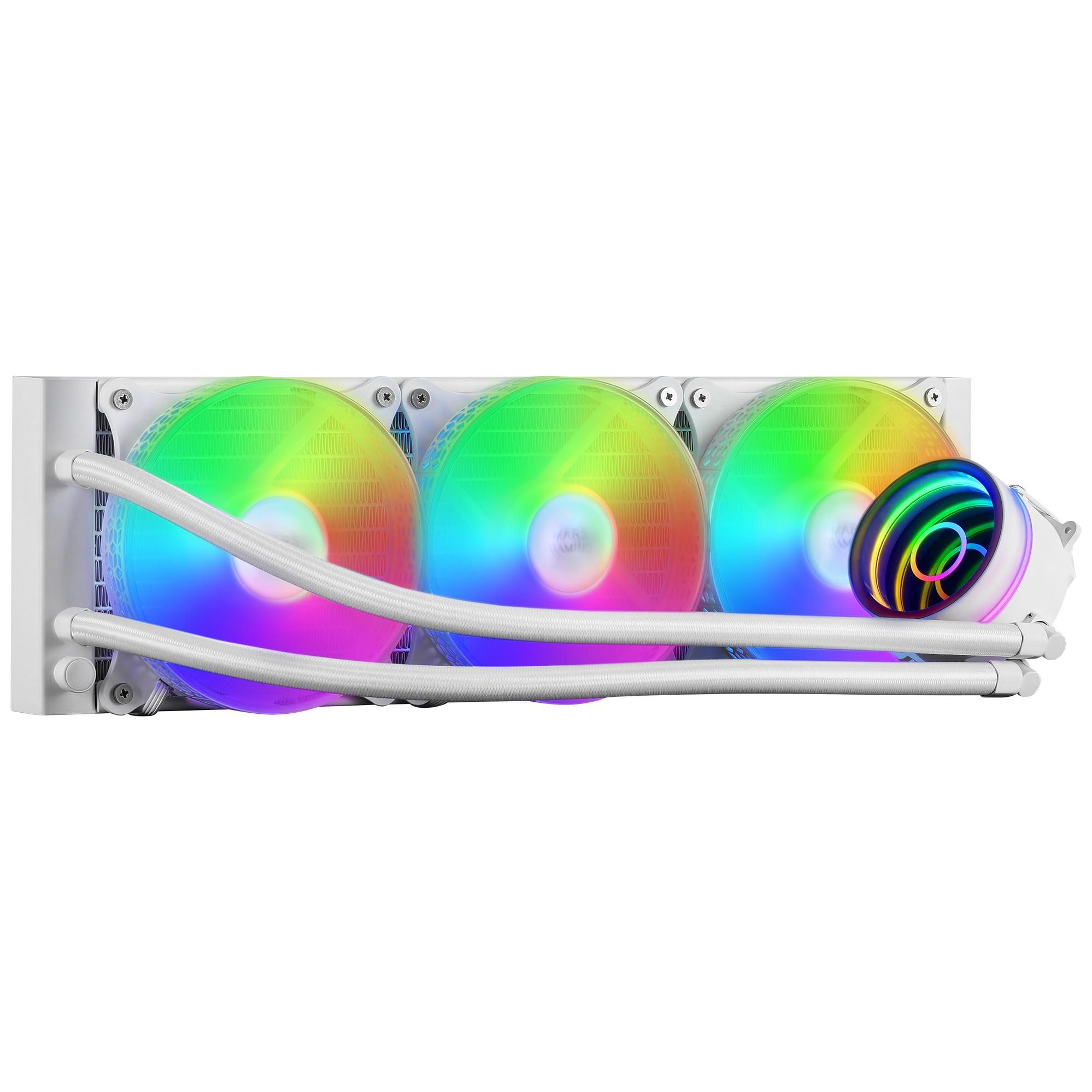 Mars Gaming MLONE360W système de refroidissement d'ordinateur Processeur Refroidisseur de liquide tout-en-un 12 cm Blanc 1 pièce(s)